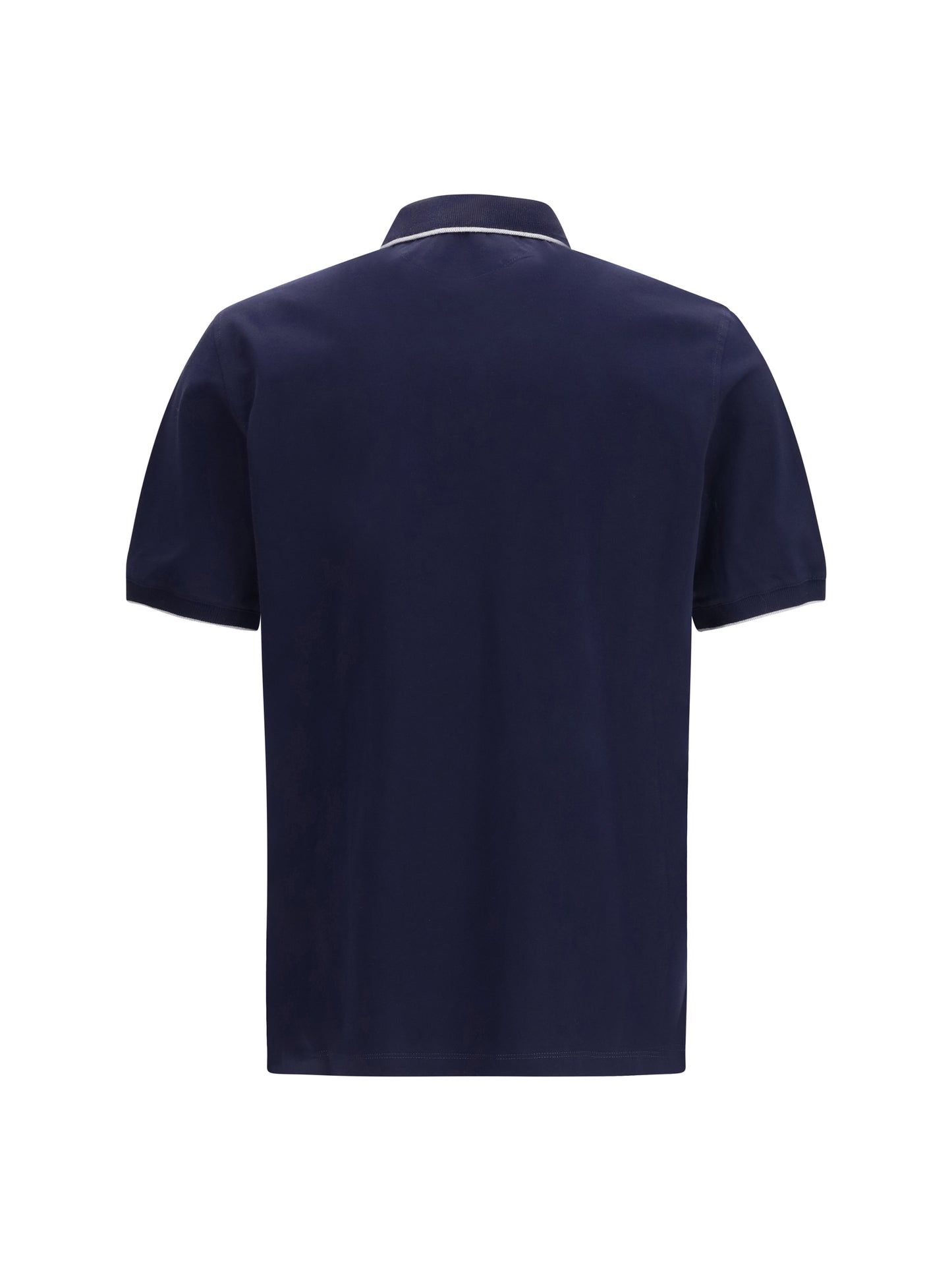 Polo Shirt Cotton Cobalt/Grey