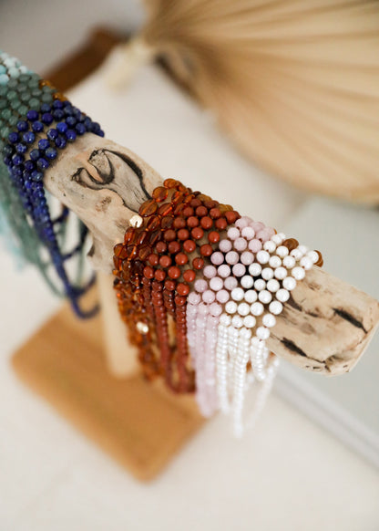 Pure Gemstone + Pearl || Anklet or Bracelet