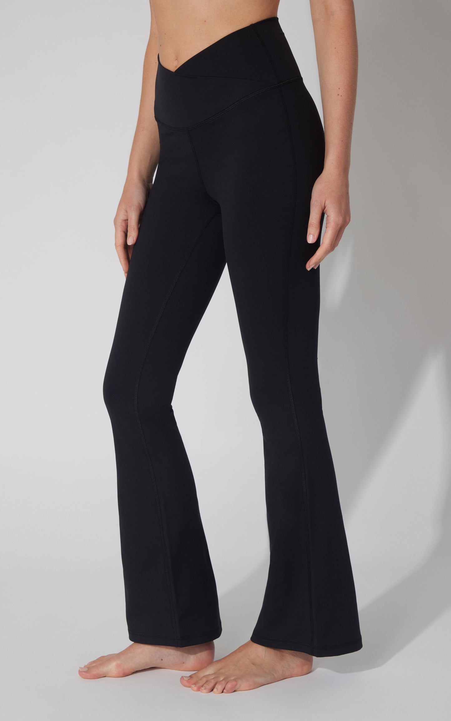 Lux Madison Crossover Elastic Free Waist 31 1/2 inch Flare Leg Pant