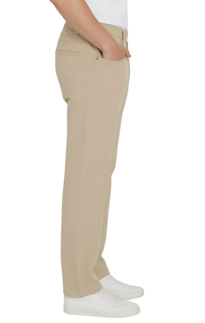 Men's Casual Elastic Waist Denim & Twill Pull on Jeans Pants