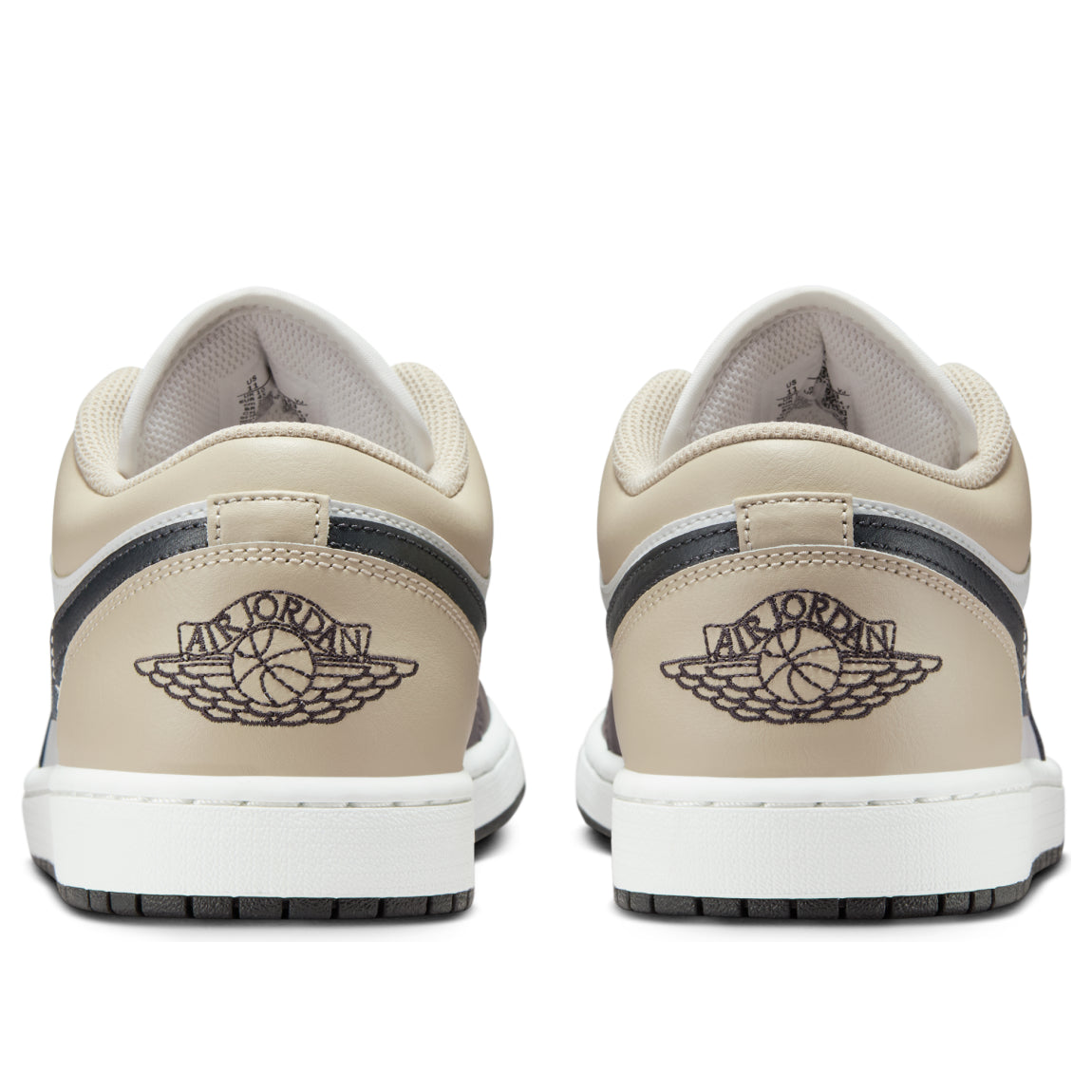 [553558-153] Mens Air Jordan Retro 1 Low 'black Toe Rattan'
