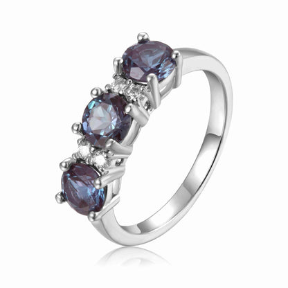 Alexandrite Three Stone Ring