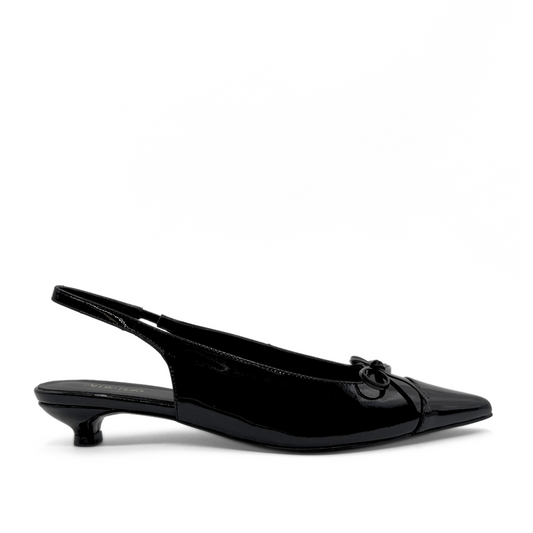 Montecito Slingback Kitten Heels - Black