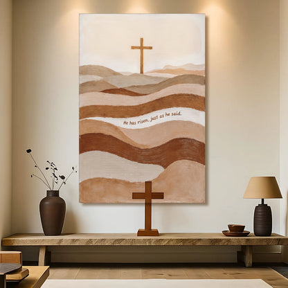 He Has Risen Just As He Said Faith Sign