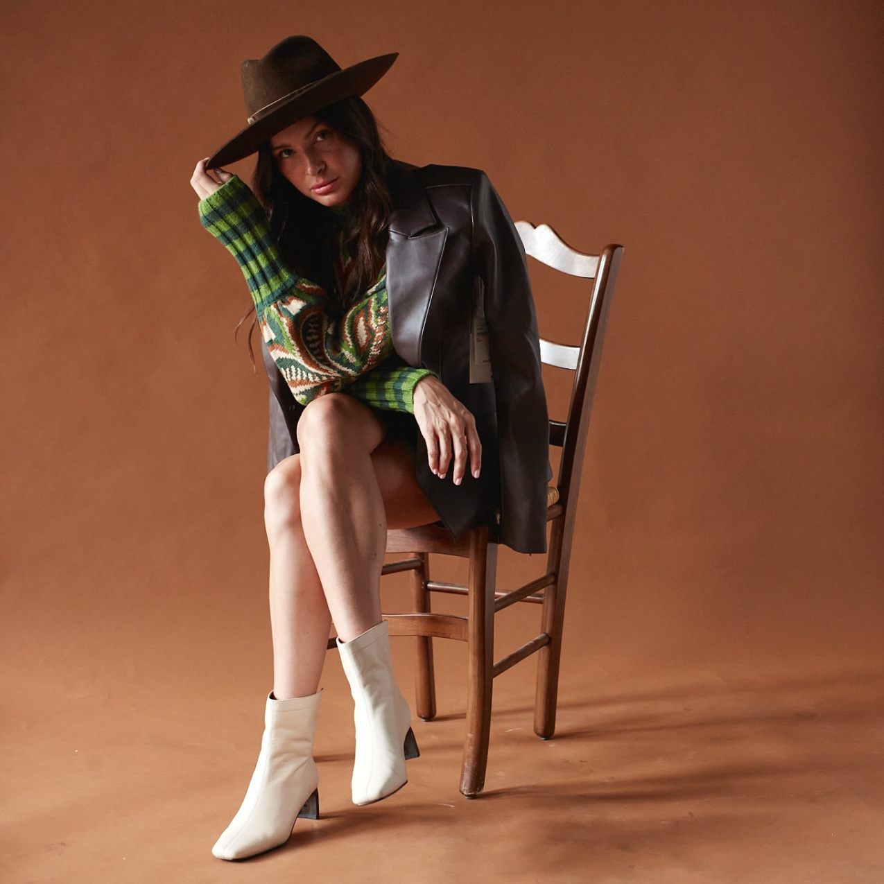 Harlow Leather Bootie - Off White