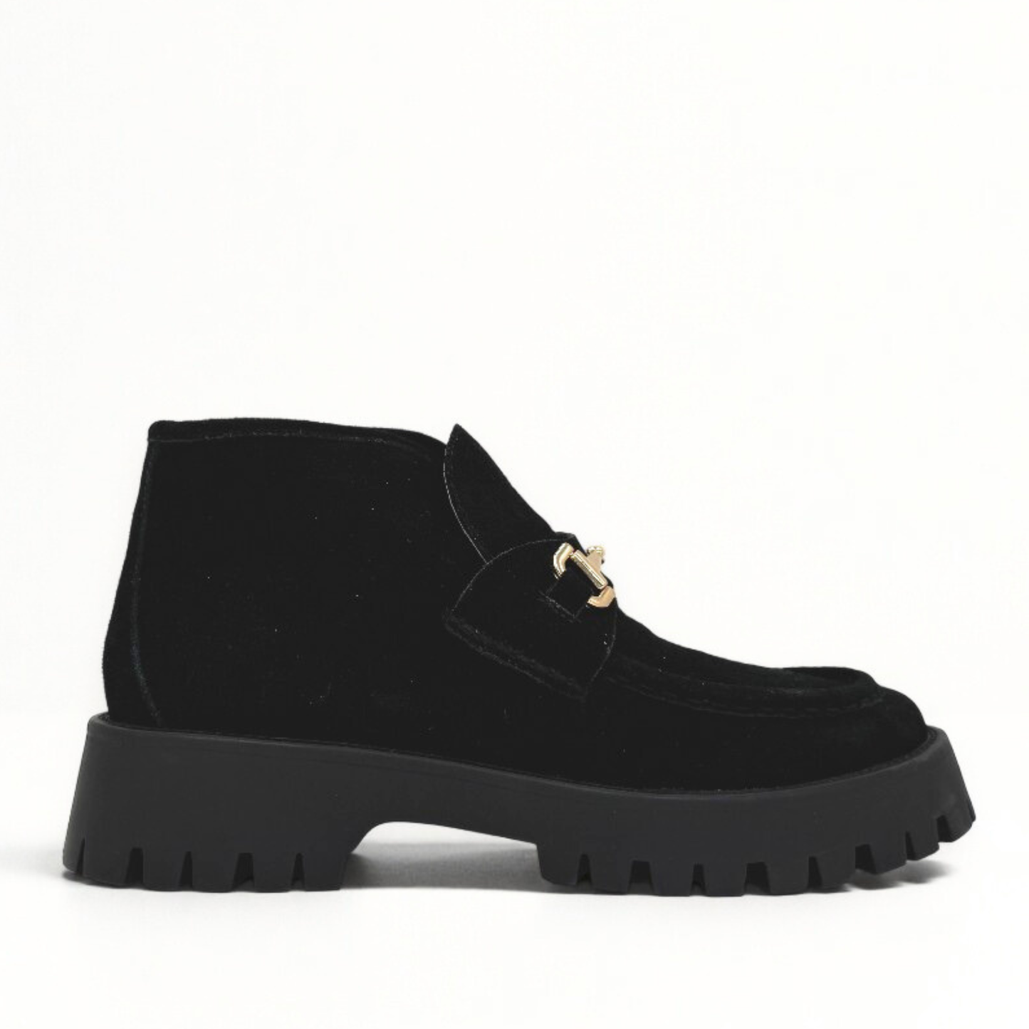Dario Suede Horsebit Boots - Black