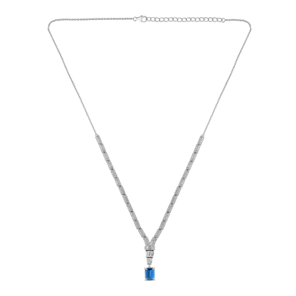 Natural London Blue Topaz Birthstone Necklace