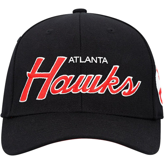 Men's Mitchell & Ness NBA Team Script 2.0 Stretch Snapback Hawks