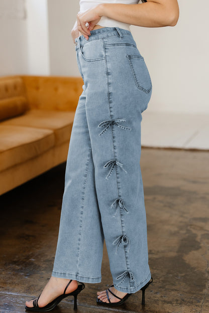 Threaded Pear Maryam Straight Leg Loose Jeans