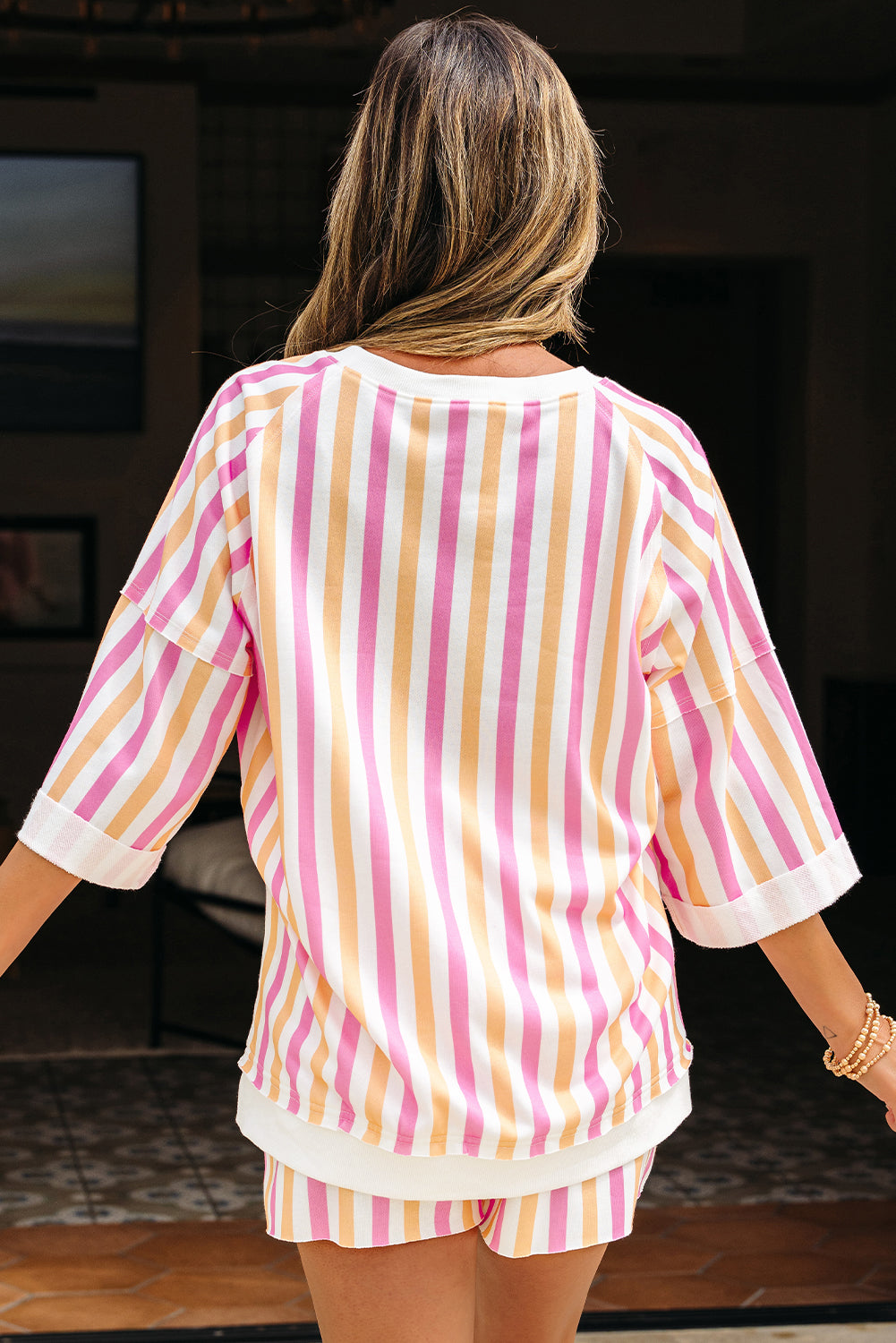 Threaded Pear Eleanor Half Sleeve Loose Lounge Set