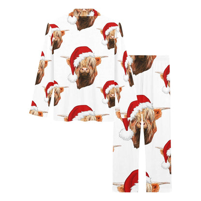 Highland Christmas Cow Women's Western Pajama Set
