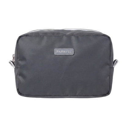 Paravel Fold-Up Wash Kit Negative Nylon Travel Toiletry Bag Flatiron Grey