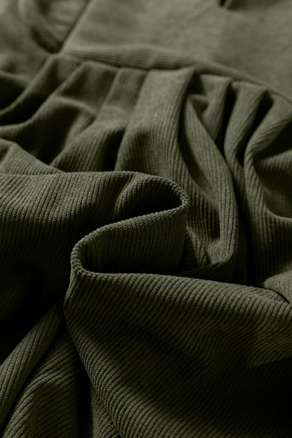 Threaded Pear Michelle Pleated Corduroy Mini Dress