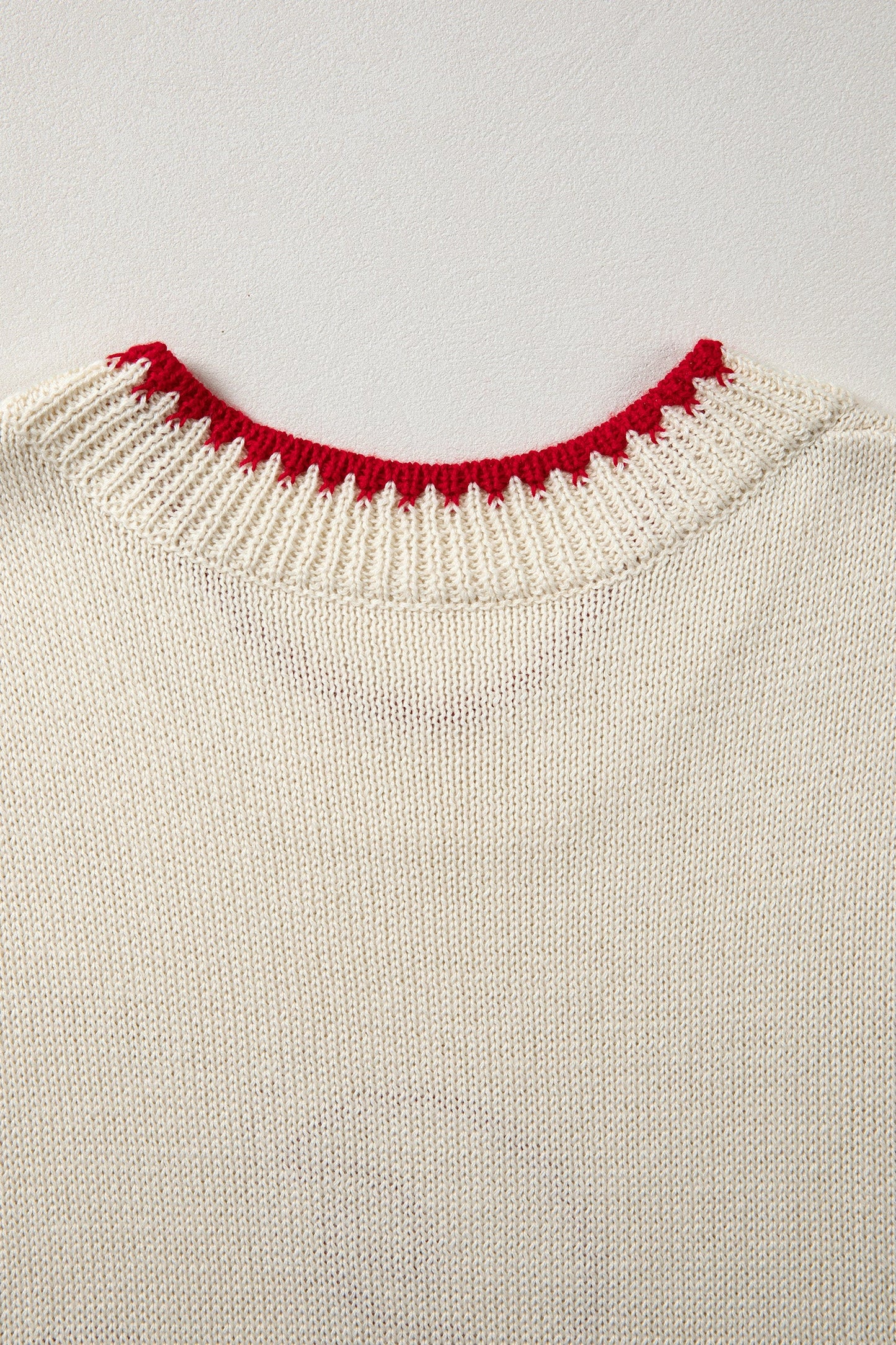 Threaded Pear Emmeline Plaid Crawfish Knit Sweater