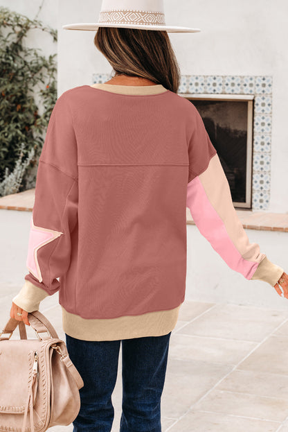 Threaded Pear Bern Hem Drop Shoulder Sweatshirt