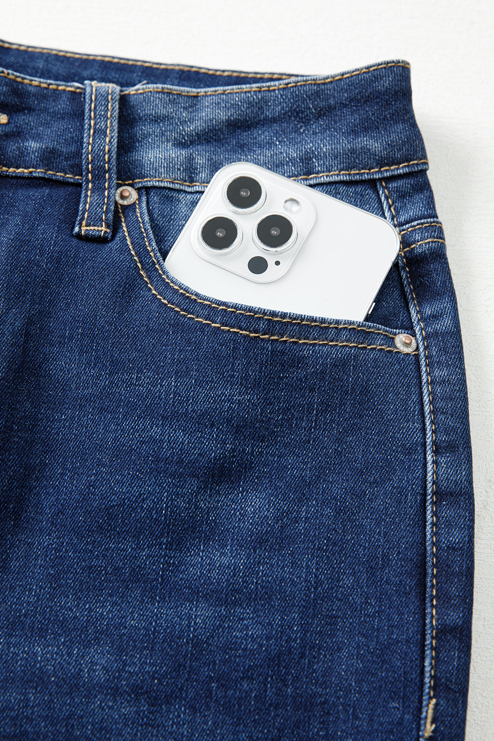 Threaded Pear Samantha Western Stitch Patched Pocket Bootcut Jeans