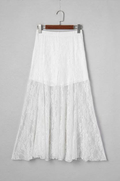 Maliyah Lace Flowy Maxi Skirt by Threaded Pear