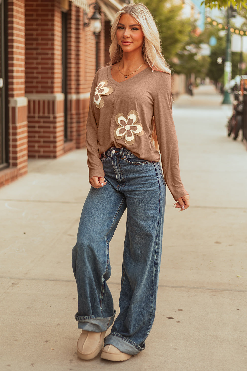 Threaded Pear Zoe Sleeve T Shirt Long Sleeve Top