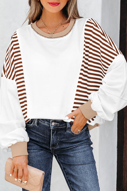 Threaded Pear Zyla Contrast Stitching Oversize Sweatshirt