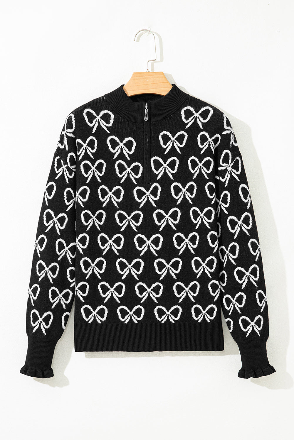 Threaded Pear Elizabeth Shoulder Zipped Collar Sweater