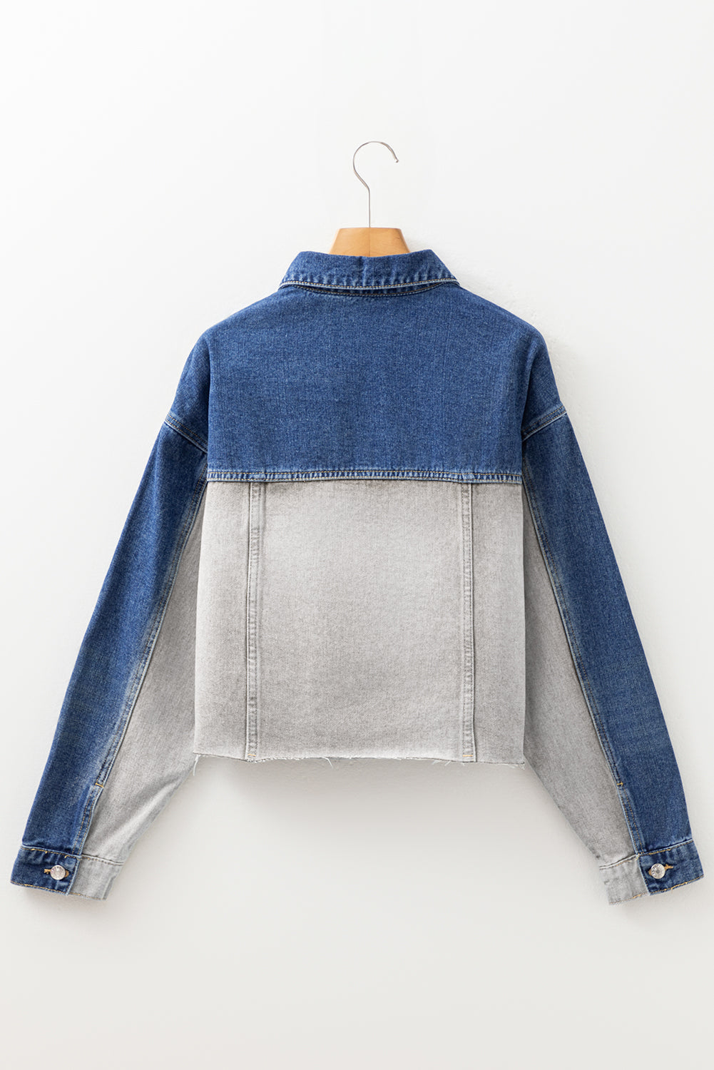 Threaded Pear Kikki Detail Distress Denim Jacket