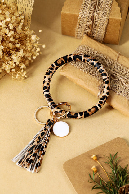 Threaded Pear Amani Key Chain Bangle Bracelet