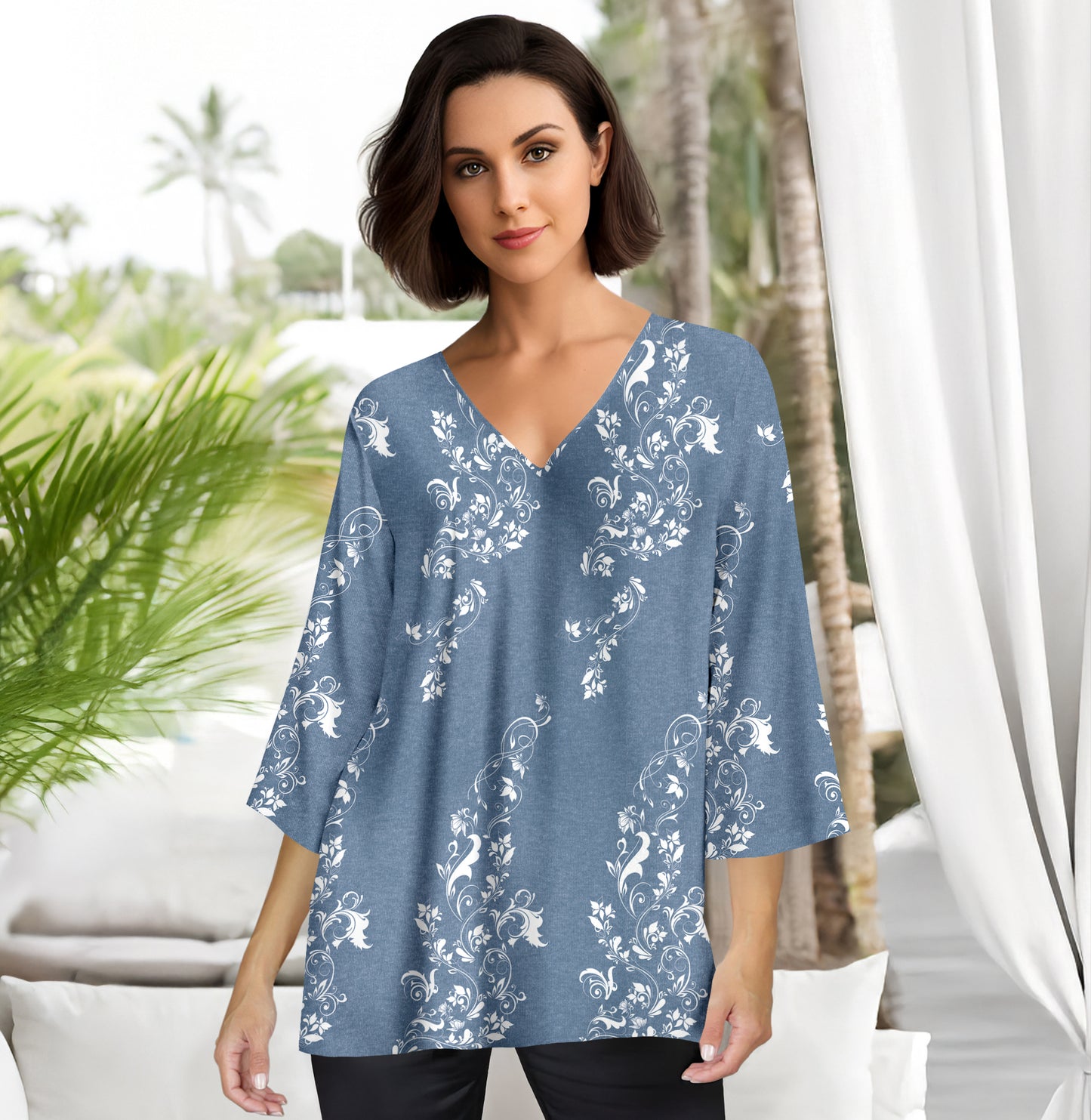 Blue and White-