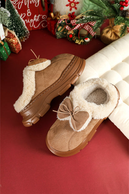 Threaded Pear Brynlee Bow Decor Clog Slippers