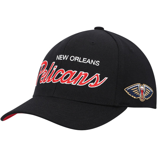 Mitchell & Ness Men's NBA Team Script 2.0 Stretch Snapback Pelicans Snapback Caps