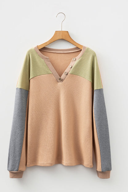 Threaded Pear Amirah Drop Shoulder Henley Top