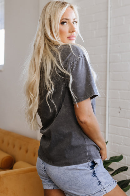 Threaded Pear Kindness Butterflies Mineral Wash Loose Tee