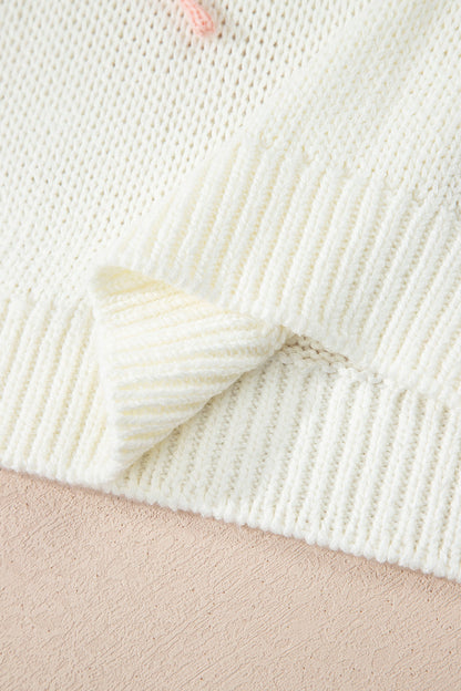 Threaded Pear Malani Bow Knot Loose Sweater