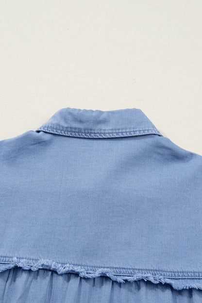 Threaded Pear Londyn Bracelet Sleeve Chambray Shirt