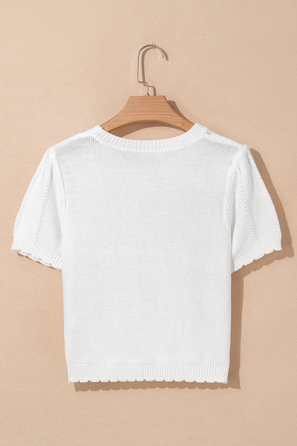 Threaded Pear Lavender Puff Sleeve Crewneck Sweater