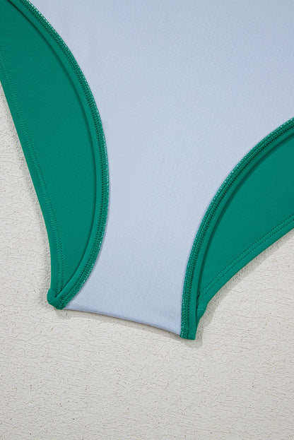 Cora Patchwork High Waisted Bikini by Threaded Pear