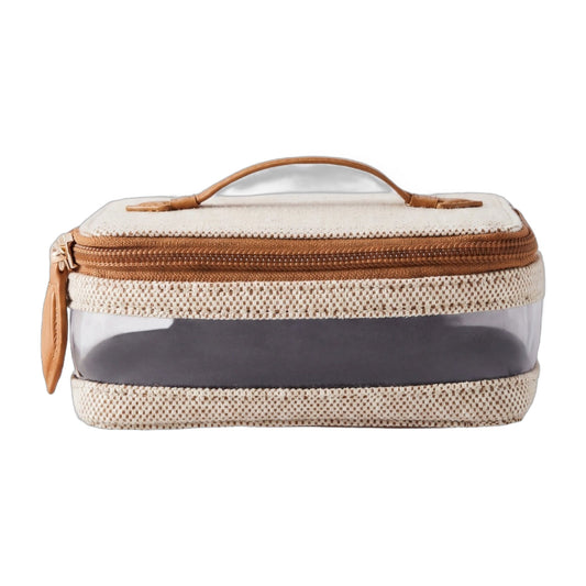 Paravel Mini See-All Vanity Case Travel Cosmetic Toiletry Bag Scout Tan