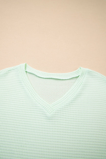 Threaded Pear Willow Short Sleeve Knit Top