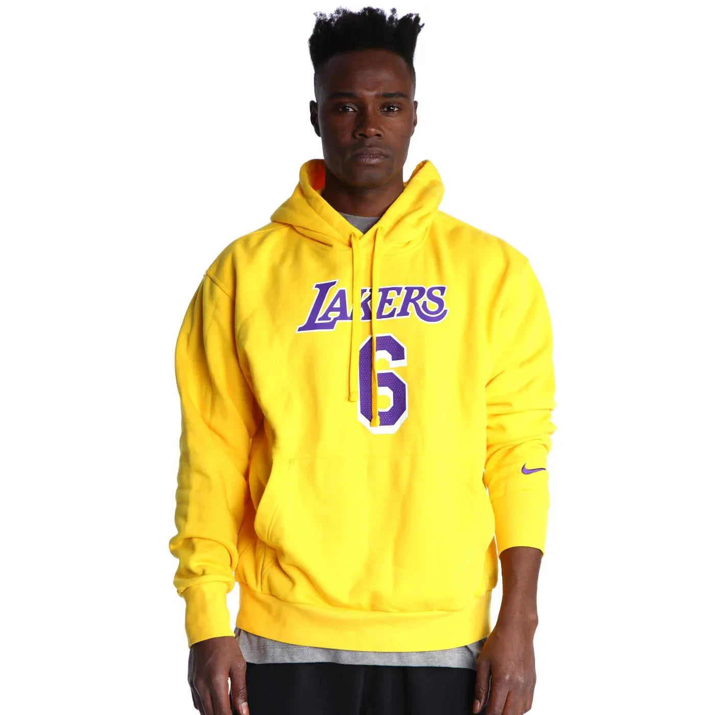 Nike Men's NBA La Lakers Lebron James #6 Fleece Pullover Hoodie
