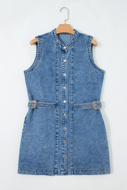Threaded Pear Ainara Down Sleeveless Short Dress