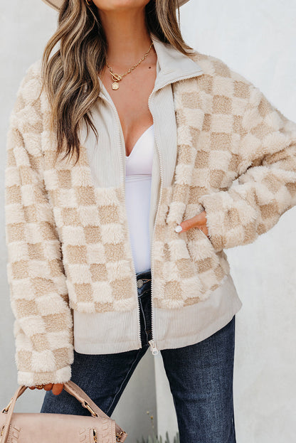 Threaded Pear Emily Zip Up Collared Jacket