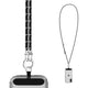 Silver Chain with Black Vegan Leather