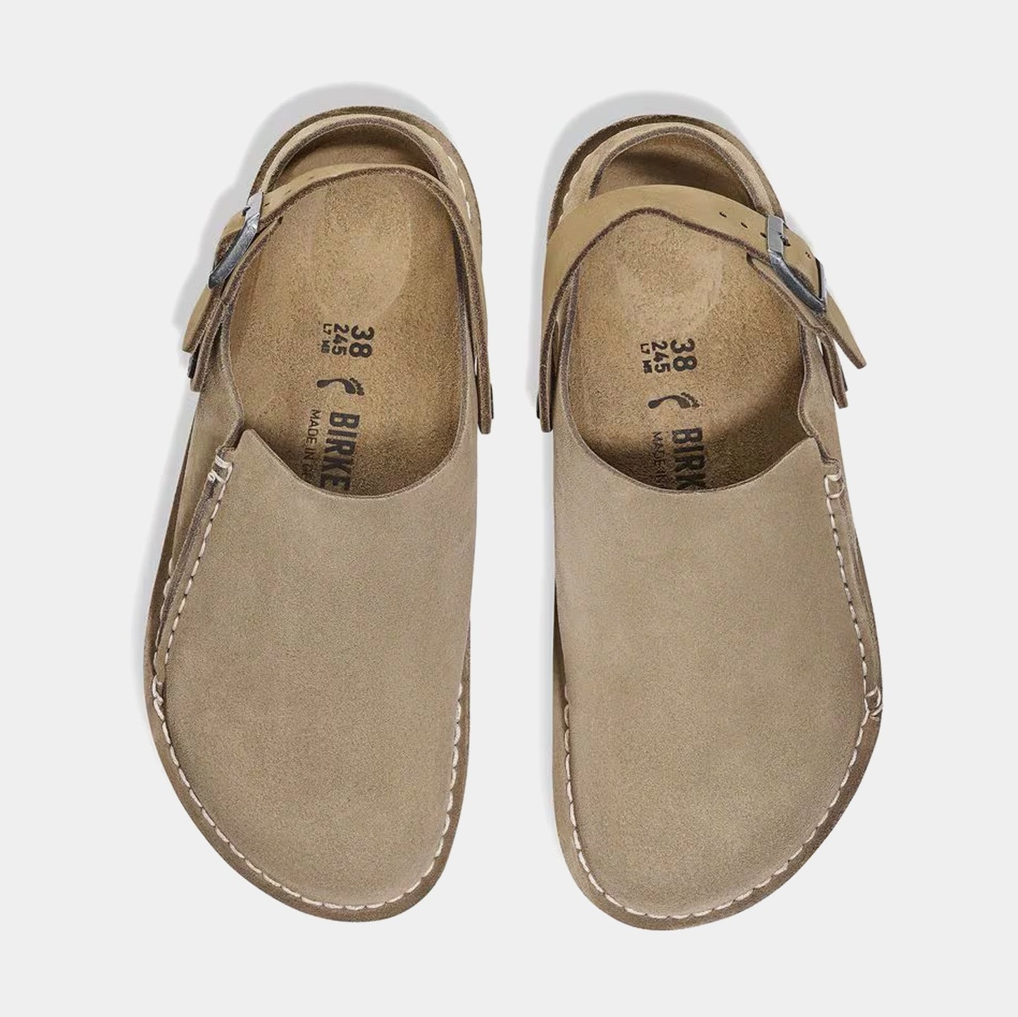 [1025297] Unisex Birkenstock Lutry Premium Suede Suede Leather (narrow Width)