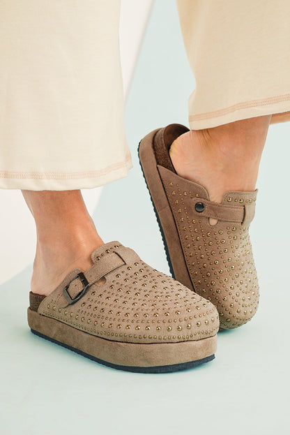 Threaded Pear Charli Closed toe Platform Slippers
