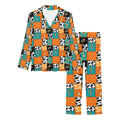 Western Patchwork Women's Western Pajama Set