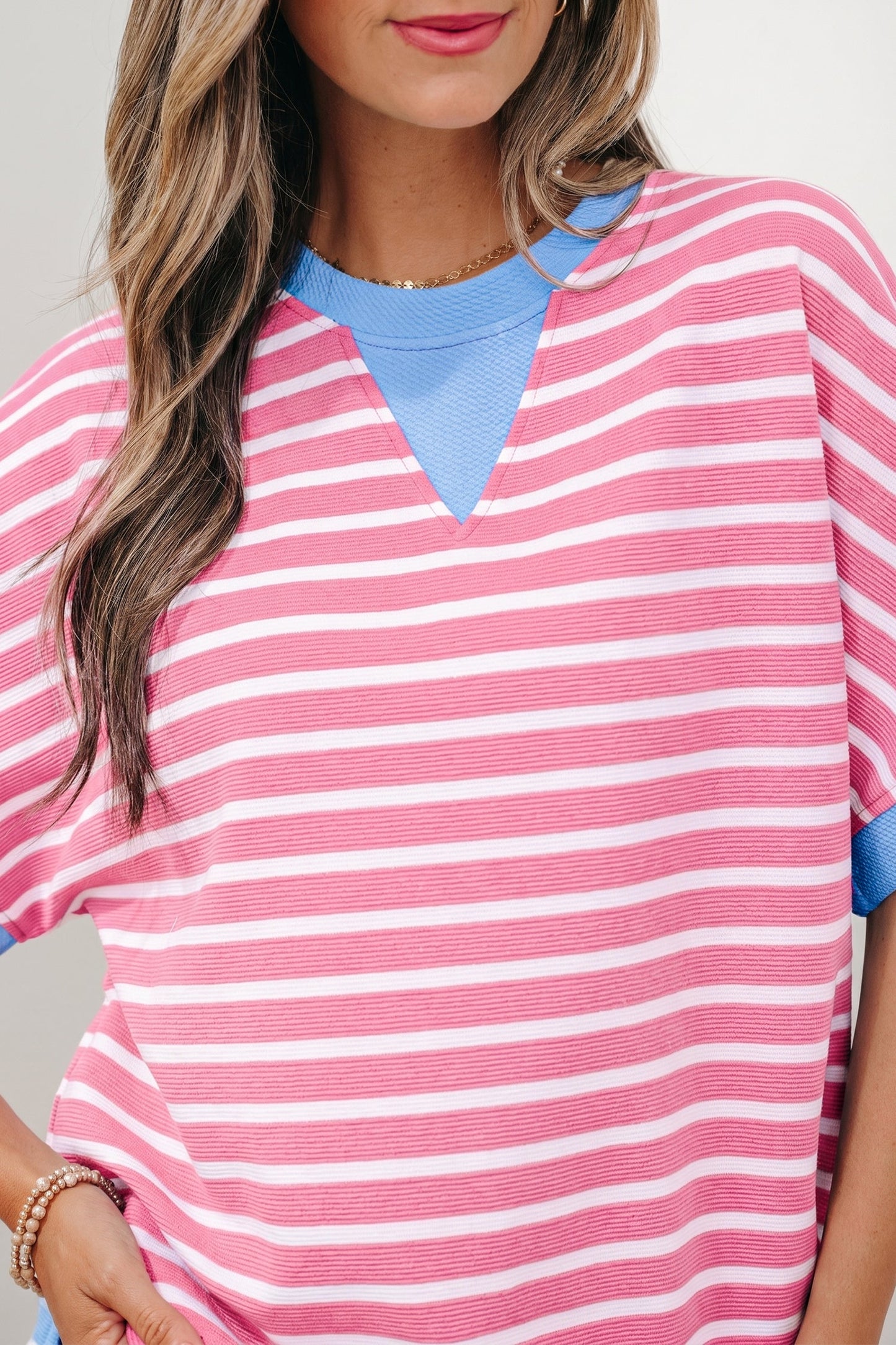 Threaded Pear Kelly Loose Short Sleeve Top
