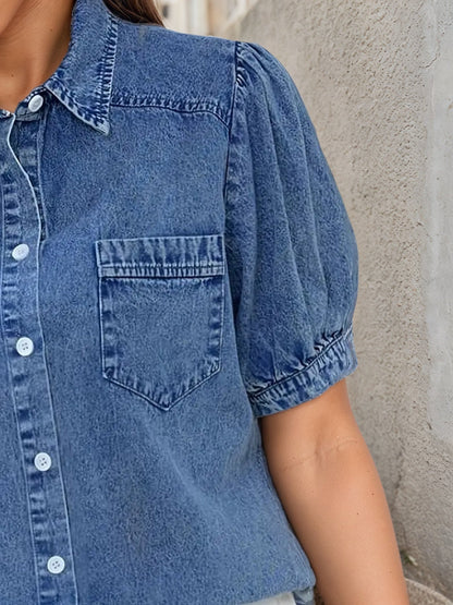Women’s Retro Washed Denim Shirt