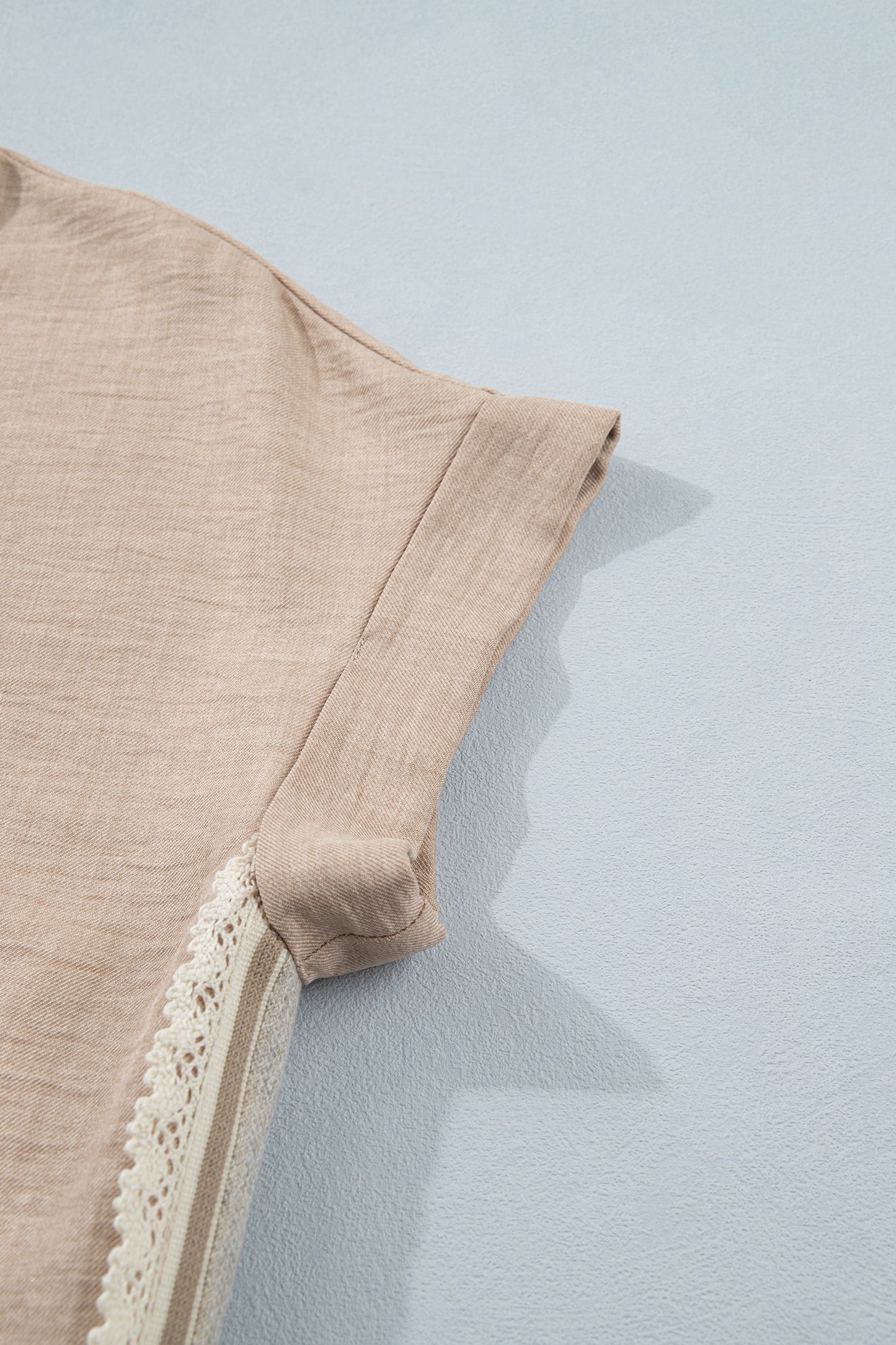 Threaded Pear Jessica Rolled Short Sleeve Blouse