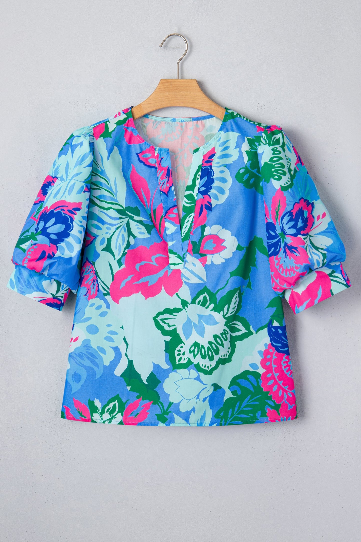 Threaded Pear Ivanna Print Half Sleeve Blouse