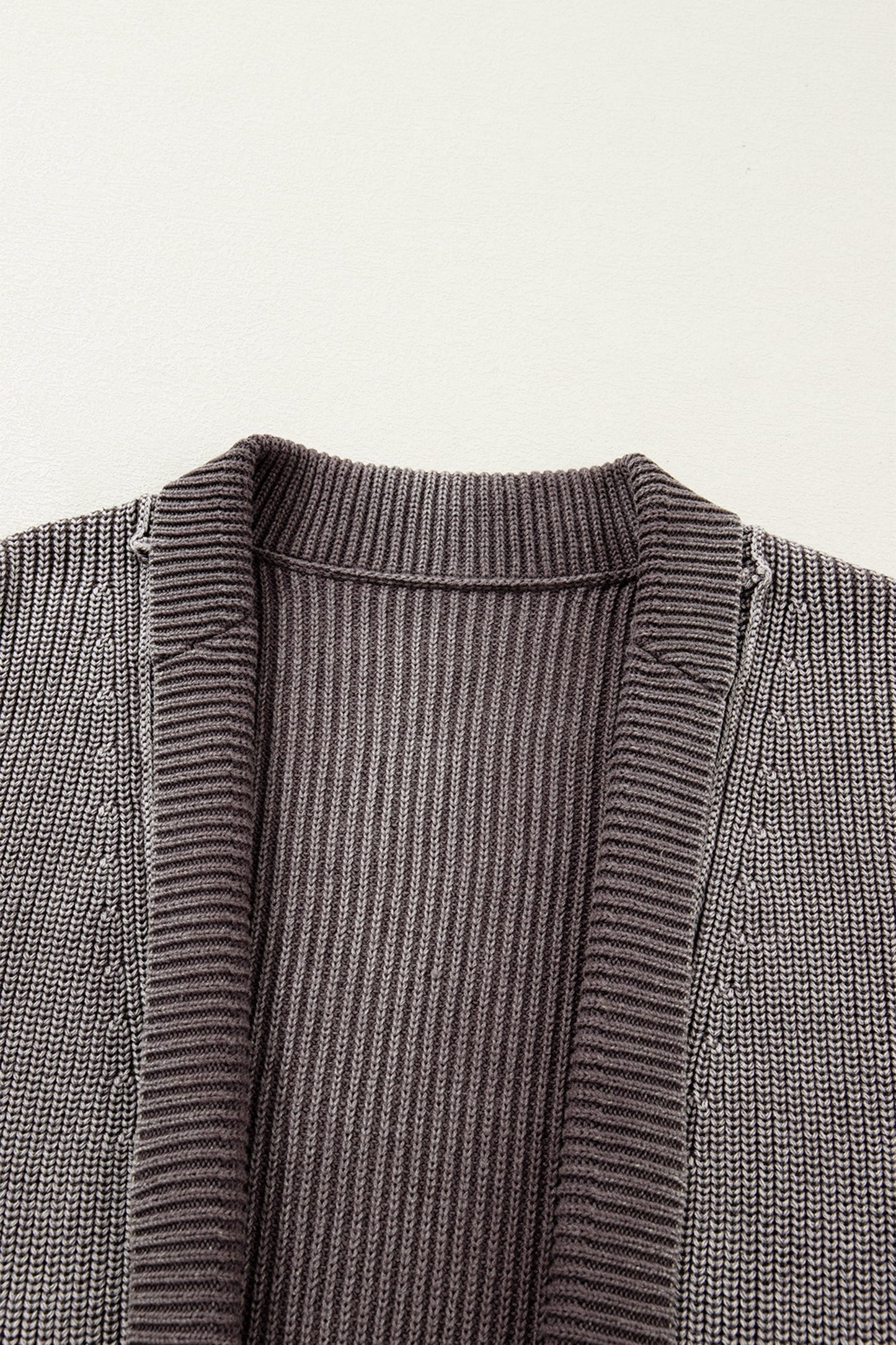 Threaded Pear Sunny Patchwork Knit Open Sweater