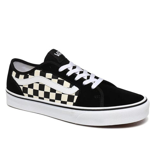 Vans Filmore Decon Checkboard Men's Sneakers — Black/White Leather